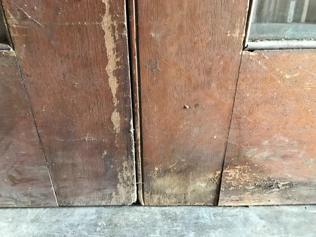 Antique Pair 15 Lite Wood 37x90 French Pocket Doors Room Divider Old VTG 239-23B 15