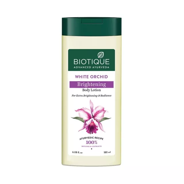 Biotique Bio White Orchid Skin Whitening Body Lotion, 180ml (Pack of 1)