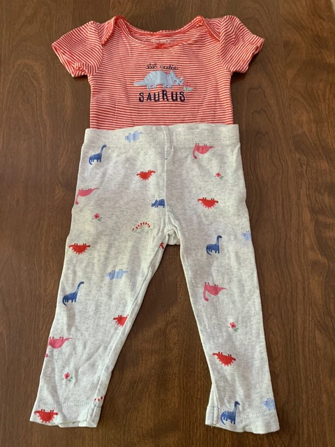 Carters Baby Girl 2 Pc. Outfit Bodysuit And Pants Size 9 Months