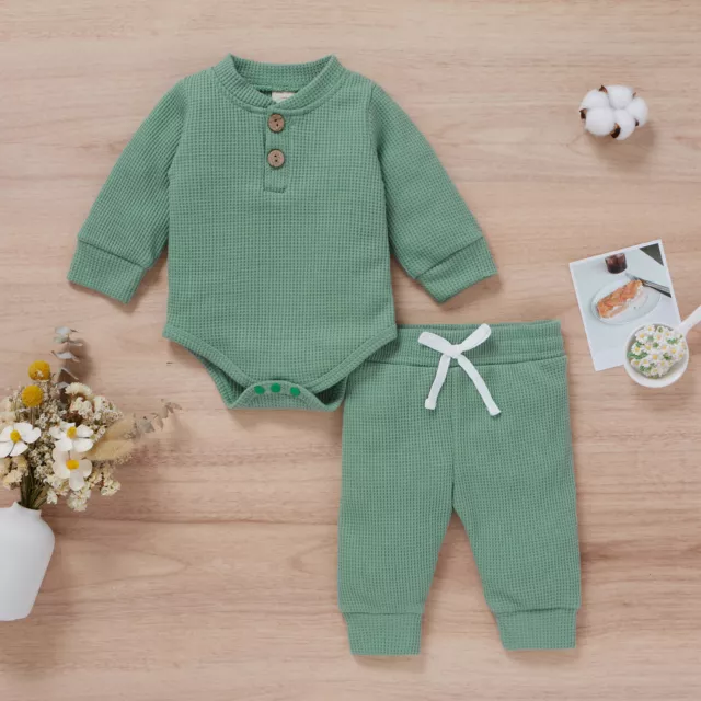 Newborn Baby Boys Dinosaur Clothes Tops+Pants Trousers Outfits Set Tracksuit