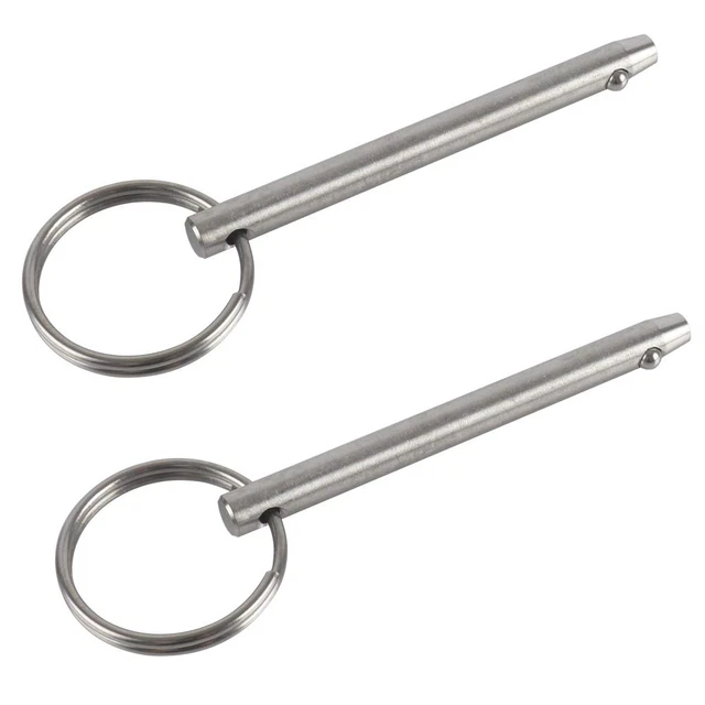 2 Pack Quick Release Pin, Diameter 1/4"(6.3Mm), Total Length 3"(76Mm), Effectiv