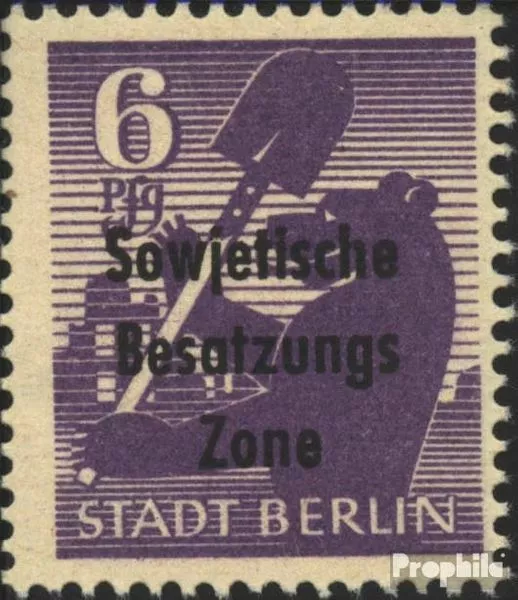 Soviétique Zone (all.occ.) 201u y, blanc papier neuf 1948 sbz-surcharge