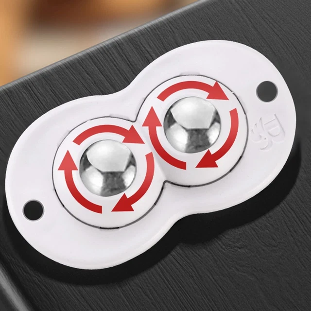 Easy to Attach Adhesive Pulley Wheels Set of 4 Small Wheels for Easy Moving