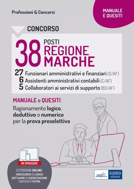 9788836227778 Concorso 38 posti Regione Marche: teoria e test pe...rso di logica