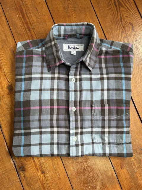 Camicia da uomo Boden vestibilità media classica multicolore a scacchi cotone 100%