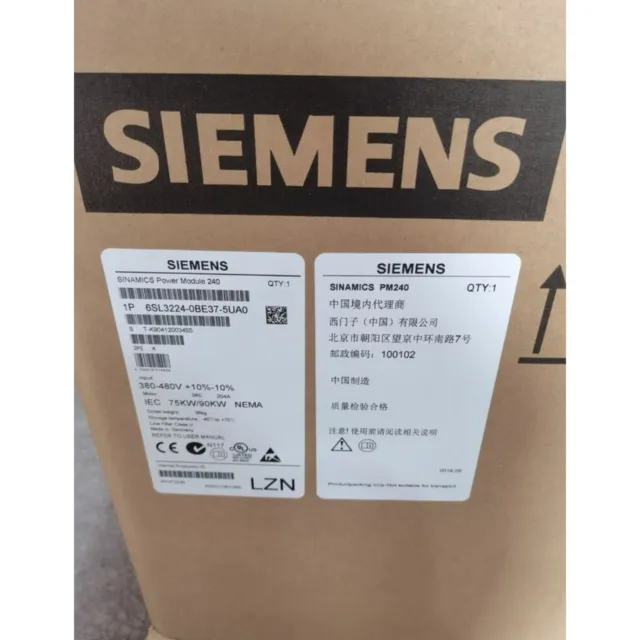 New Siemens 6SL3224-0BE37-5UA0 6SL3 224-0BE37-5UA0 G120 PM 240 Power Module