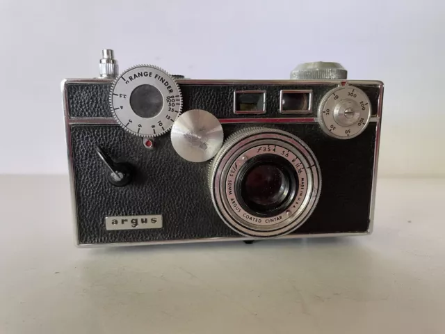 1940s Argus C3 Camera The Brick 35mm Rangefinder Coated Cintar Lens Orig Case