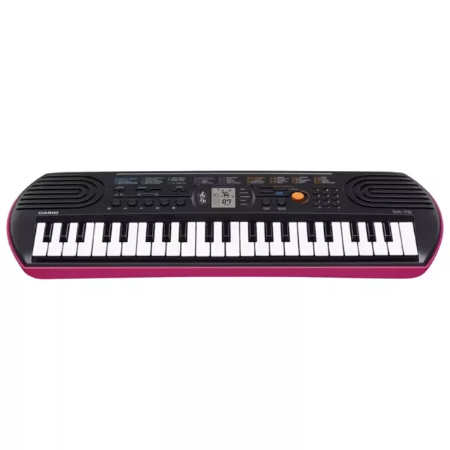 Casio SA-78 Casiotone Mini Portable 44 Key Musical Keyboard/Electric Piano Black