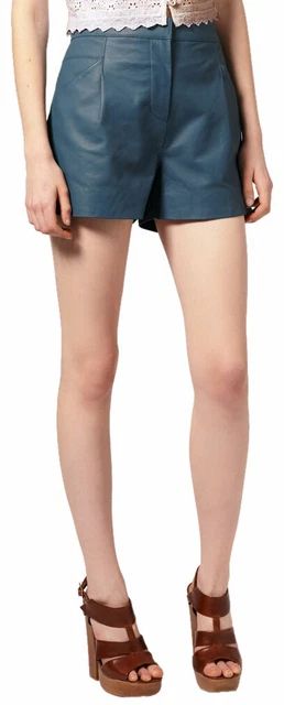 Pantaloncini IN Pelle Nuovo Hot Donna Originale D'Agnello SPORTS Pantaloni - S16