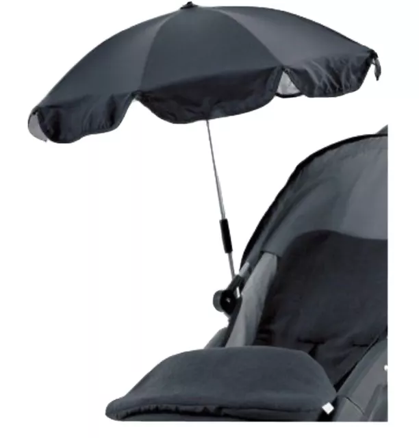 Parasol universel pour poussette Pram Buggy soleil/pluie - couleur noire. Marque : Boots