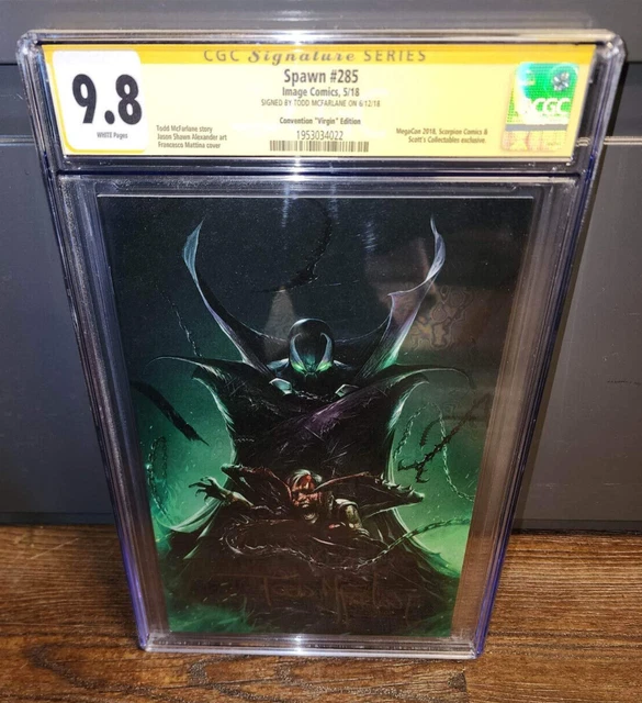 Spawn #285 by Image Comics 9.8 CGC McFarlane Signature Mattina Virgin Variant
