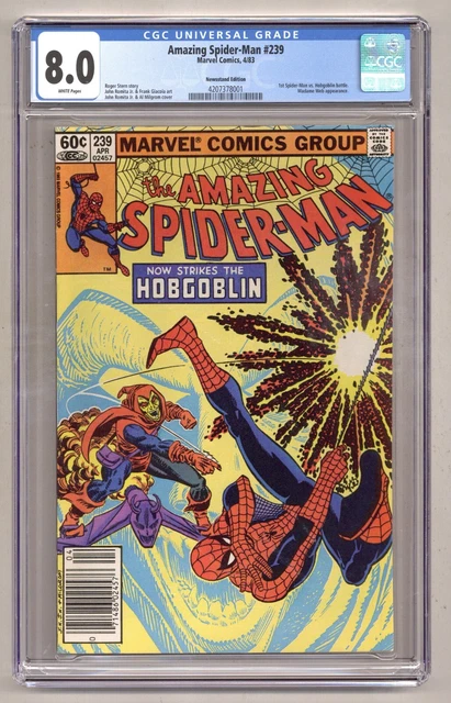 Amazing Spider-Man 239 (CGC 8.0) 1st battle with Hobgoblin Madame Web Newsstand