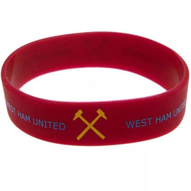 West Ham United FC Silicone Wristband Official Merchandise Gift NEW UK STOCK