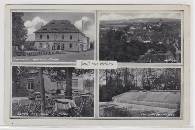 93884 Mehrbild Ak Gruß aus Wethau über Naumburg-Saale, Gasthof, um 1930