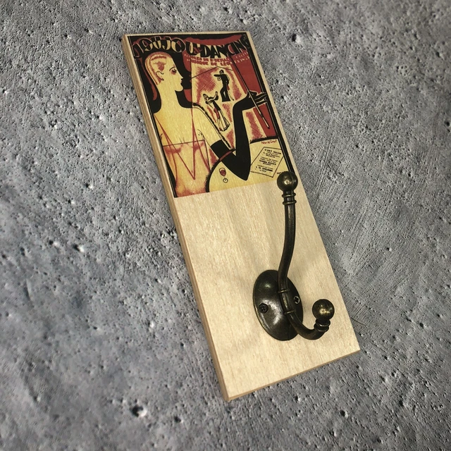 Art Deco French Style Wall Hook - Handmade Wooden Item - Hat, Coat, Purse Hook