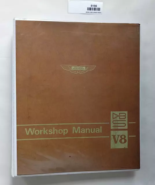 ASTON MARTIN V8 Saloon Workshop Manual Reprint/Copy