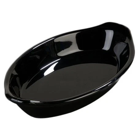 Carlisle 740003 12 Oz. Black Oval Casserole Dish - 24 / CS
