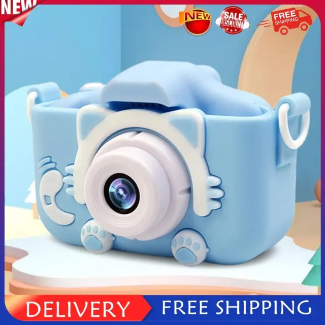 Cute Camcorder 1080P Digital Video Camera Portable Gifts for Kids (Blue)
