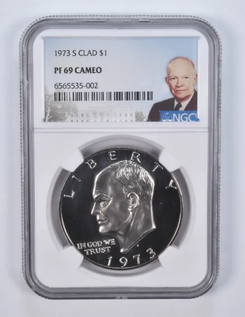 PF69 CAM 1973-S Clad Eisenhower Dollar Ike NGC Special Label *0983