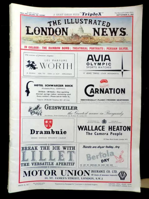 The Illustrated London News (September 8th 1962) Vintage Magazine Single Issue