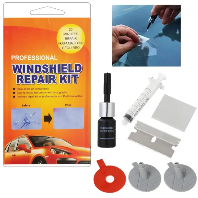 Auto Glass Na-no Repair Fluid Car Windshield Resin Scratch Crack Fix Tool Kit US