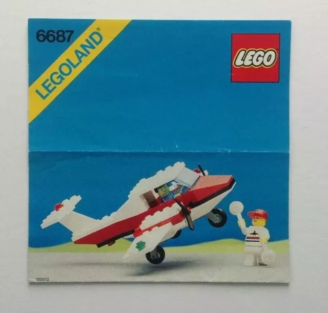 Vintage LEGO 6687 Legoland Classic turbo prop aeroplane INSTRUCTIONS ONLY