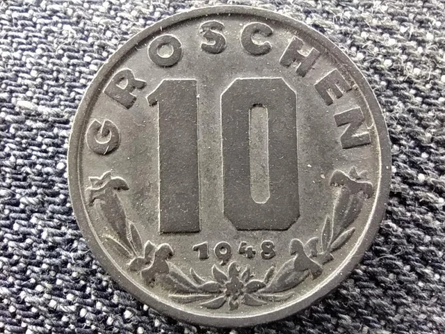 Austria 10 Groschen Coin 1948