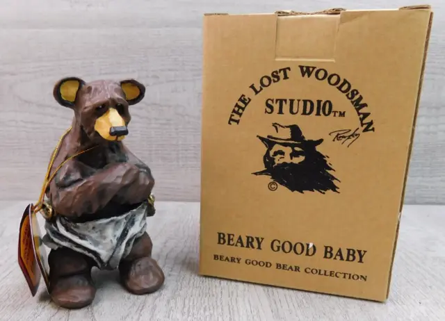 The Lost Woodsman Studio Beary Good Baby Resin Figurine Rick Rowley 2003 New Box