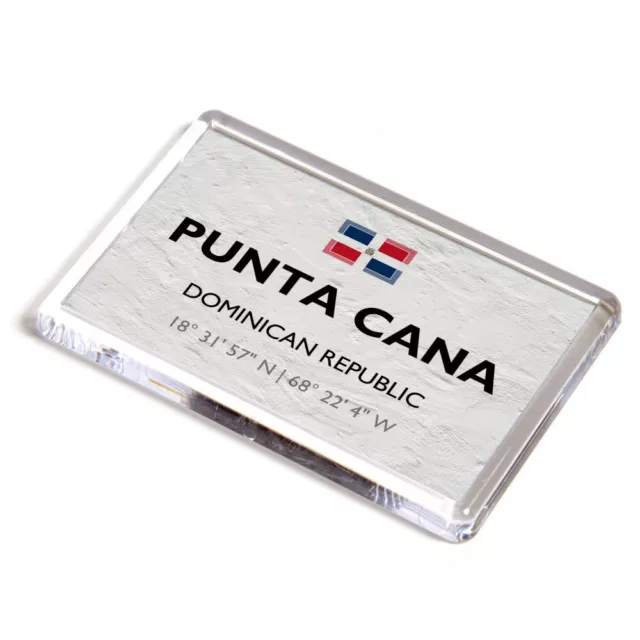 FRIDGE MAGNET - Punta Cana - Dominican Republic - Lat/Long