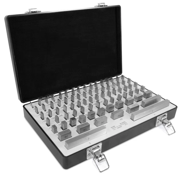 WEN 10481 81-Piece Rectangular Steel Gauge Block Set with Case
