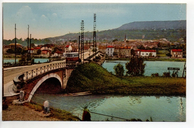PONT SAINT VINCENT - Meurthe et Moselle - CPA 54 - le tramway sur le pont