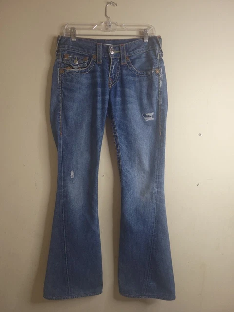 True Religion Vintage Mens Jeans Rainbow Joey Sz 28x34 True Religion Vintage Mens Jeans Rainbow Joey Sz 28x34