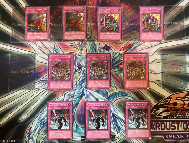 Yugioh Goat Format Trap Lot Of 10 Cards Skill Drain Royal Oppression Trap Dust