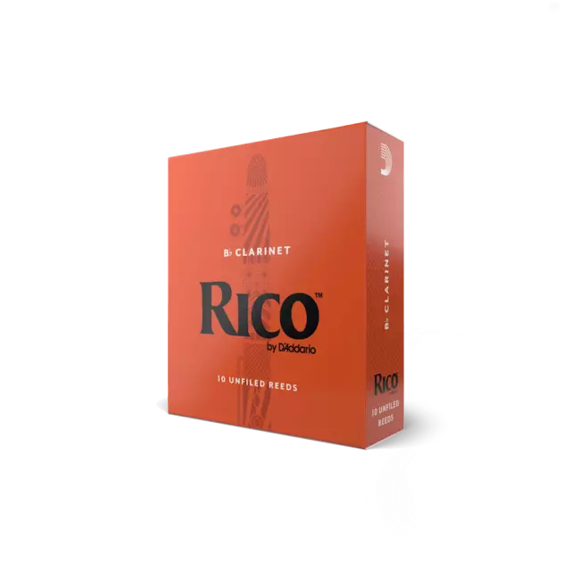 Bb Clarinet Reeds 10 Pack, Rico by D'addario. Strength 1.5. P/No:- RCA1015 3