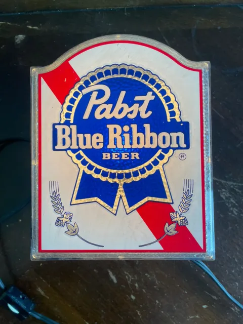 Vintage Pabst Blue Ribbon Beer Light Up Sign