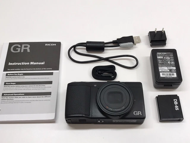 Ricoh GR 16.2MP Digital Camera - Black. Shutter Count 154
