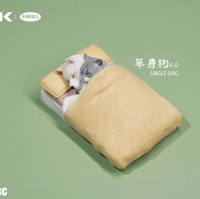 JXK Small Refrigerator Single Dog And Cat Sticker Animal Figurine Toy Decoration