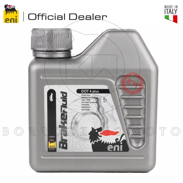 DOT4 PLUS 250ml FLUIDO OLIO FRENI ENI BRAKE FLUID SPECIALE per AUTO MOTO RACING