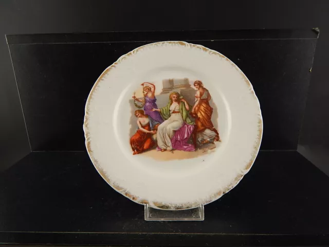 Antigua Placa Porcelana Liberty Pintado A Kauffmann De Colección