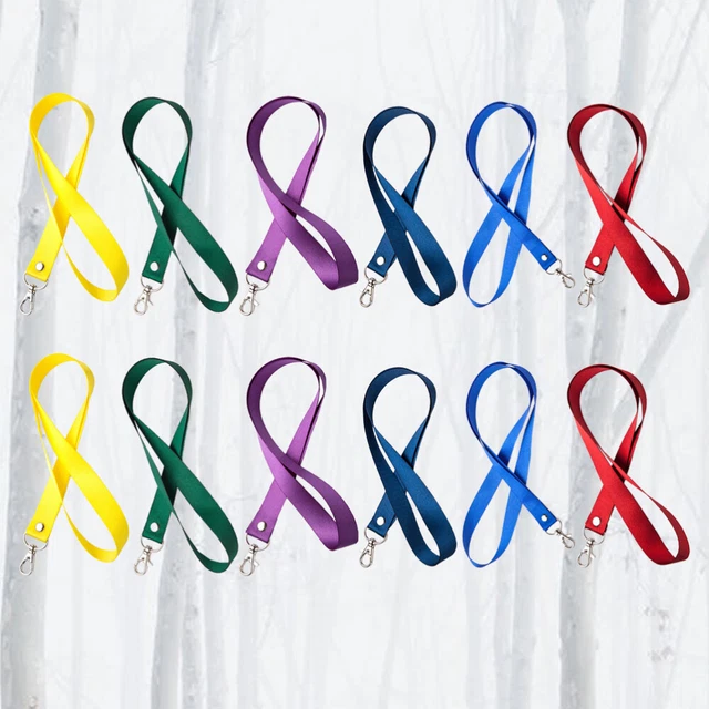 12 Pcs Office Neck Strap Badge Holder Lanyard Rainbow Lanyards