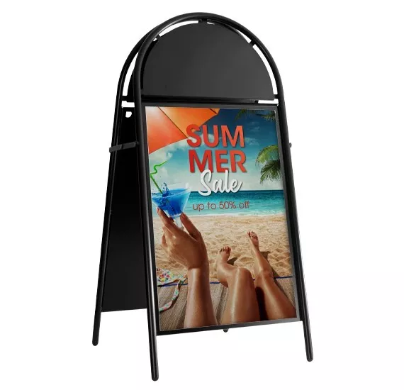 A-Board Pavement Sign Poster Snap Frame Double Side Sign Display Stands