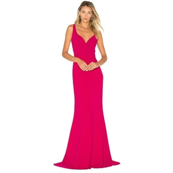 Jill Jill Stuart Dress Sleeveless Full Length Gown Wild Rose Pink Size 6 Revolve