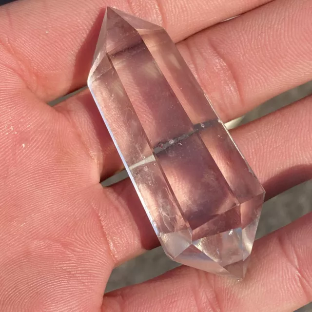 1pcs Natural Clear crystal obelisk quartz crystal wand double point gem healing