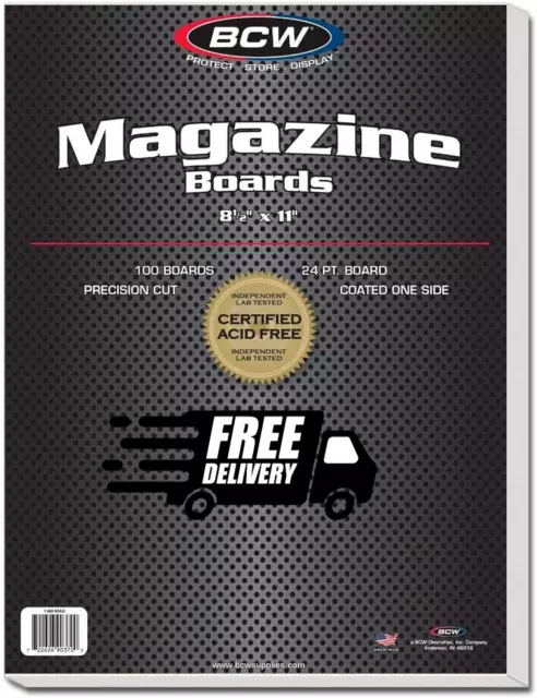 100 NEW BCW Magazine Bags And Boards - Acid Free - Archival Magazine  Storage $29.99 - PicClick