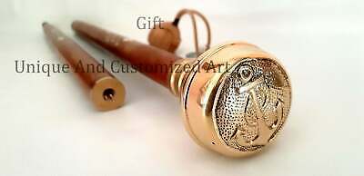 Anchor Brass Head W Handle Victorian Design Wooden Walking Stick cane Comic Con