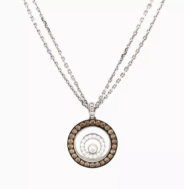 Chopard happy spirit diamond necklace 18k White Gold. RRP £7020