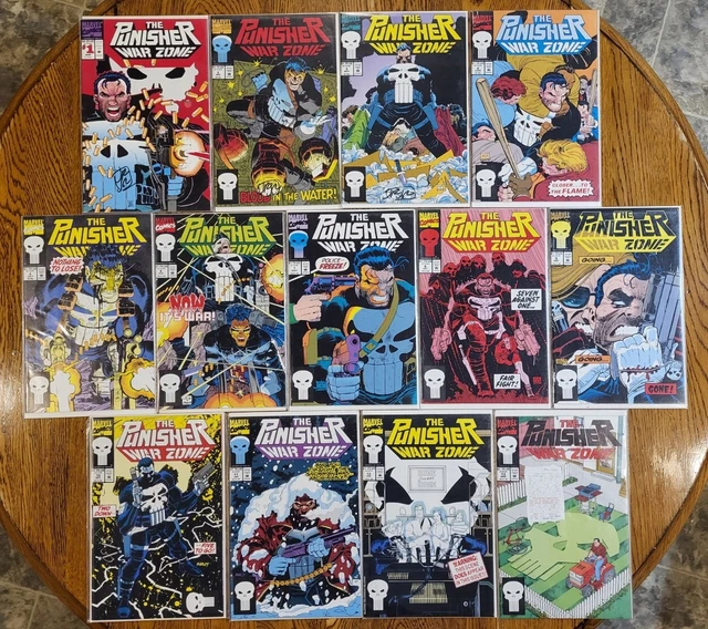 Punisher War Zone #1-13 Straight Run~3 Signed by John Romita Jr. Marvel 1992