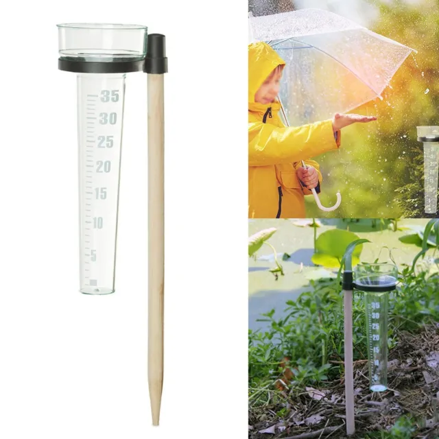 Fiacvrs Jauge de pluie avec piquet en spirale, mesure de la pluie d'eau de  jardin, tasse de mesure pour jardiniers, cour, pelouse, allée, patio :  : Jardin