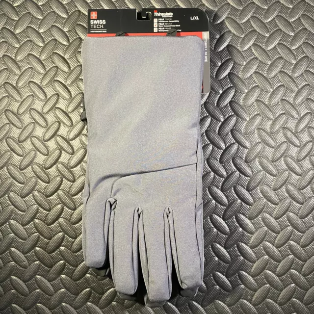 Swiss Tech 3M Thinsulate Insulation Softshell Gloves Black/Gray L/Xl Touch