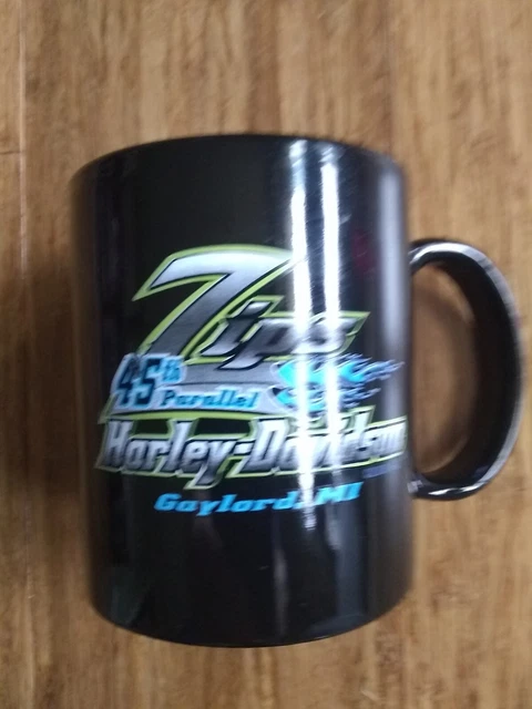 Harley-Davidson Coffee Mug Cup Gaylord MI Zips Black